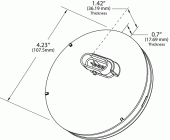 drawing of 4 inch round LED stop tail turn with back up light thumbnail
