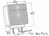 Grote product drawing - RH Two-Stud Light with Pigtail Miniaturbild