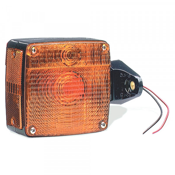 pedestal mount light pigtail polycarbonate fender lh red amber