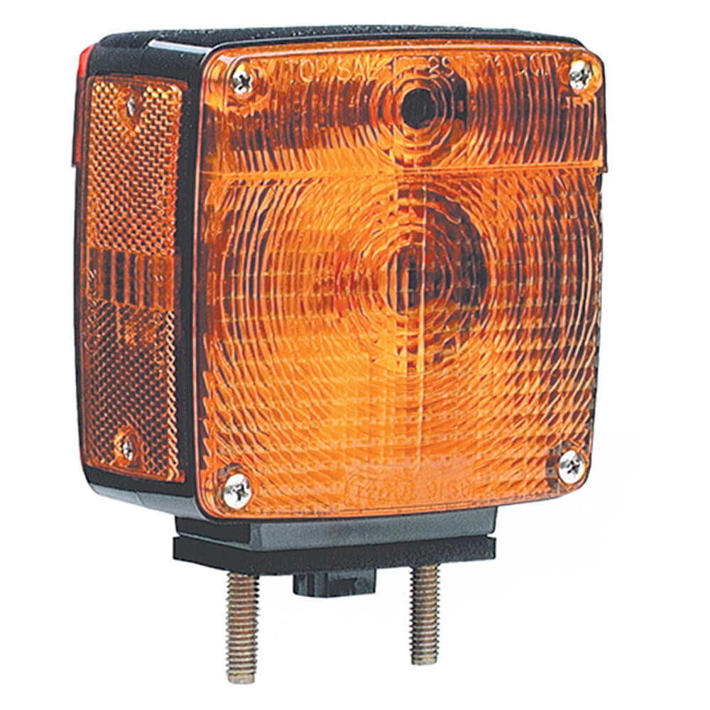 55470 TwoStud PlugIn Light w/ Side Marker, Red/Yellow