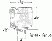 Grote product drawing - Two-Stud Plug-In Stop Tail Turn Light with Side Marker thumbnail