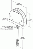 drawing of Stop Tail Turn Amber LED Warning Light vignette