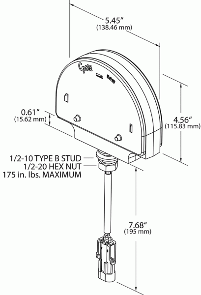 drawing of Stop Tail Turn Amber LED Warning Light