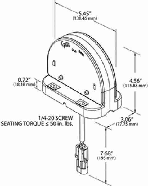 Grote product drawing - 56180-5 - LED Stop Tail Turn Light