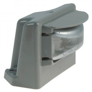 small rectangular license light gray flange clear kit