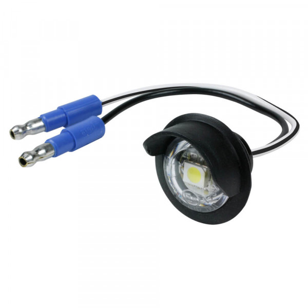 Lumière à DEL pour plaque d'immatriculation transparente avec œillet à capuchon.