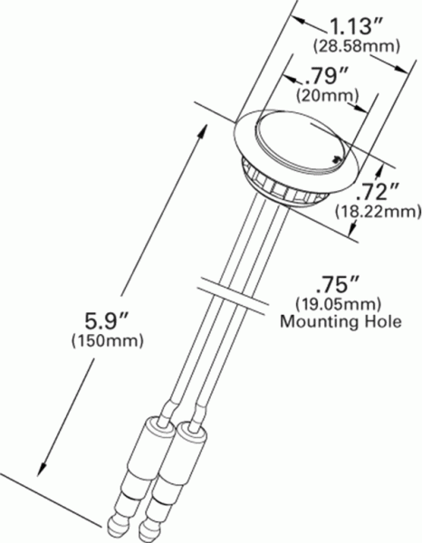 Grote product drawing - LED Indicator Light