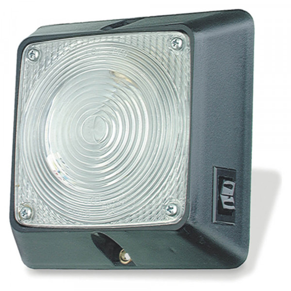 Square Dome Light With Switch, Clear