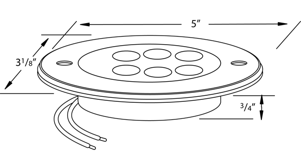 drawing of LED Compartment Light