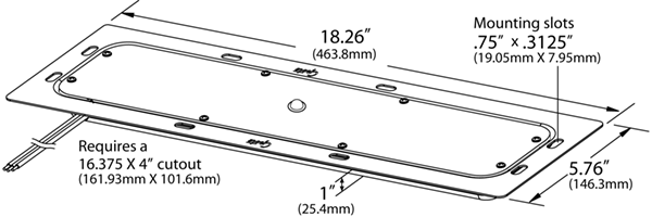 Grote product drawing - bi-volt 18" dome light with motion sensor