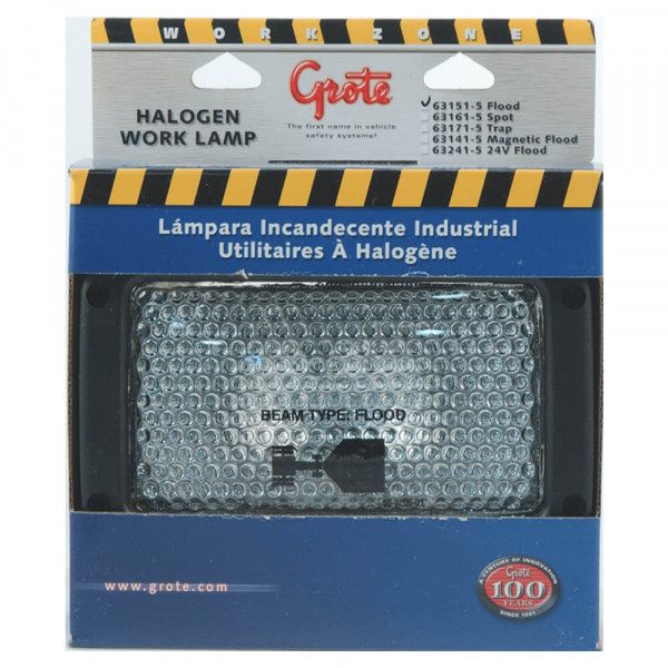 Retail Halogen Rectangular Flood Work Light