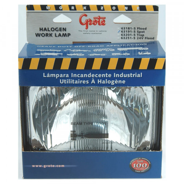 631915 Large Rectangular Halogen Work Lights, Spot