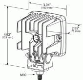 Grote product drawing - Close range LED work lamp Miniaturbild