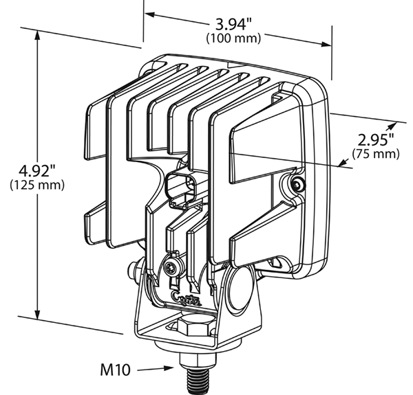 Grote product drawing - Close range LED work lamp