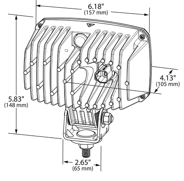 Grote Trilliant LMX LED Work Light 7000 Lumens Close/Long Range Hybrid Drawing