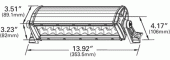 Grote product drawing - 10" Off Road LED Light Bar thumbnail