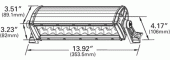 Grote product drawing - 10" Off Road LED Light Bar Miniaturbild