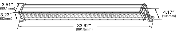Grote product drawing - 30" LED Off Road Light Bar