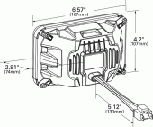 4" x 6" Heated LED Low Beam Line Drawing Miniaturbild