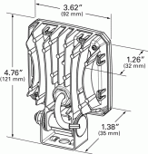 Grote product drawing - LED Work Light Miniaturbild