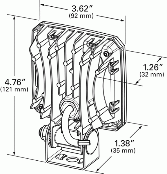 Grote product drawing - LED Work Light