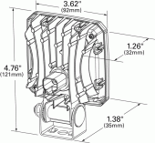 Grote product drawing - 12V e90 LED Work Light thumbnail