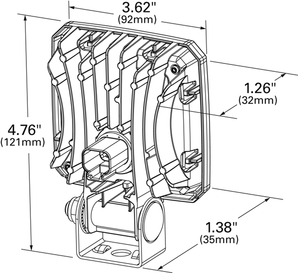 Grote product drawing - 12V e90 LED Work Light