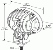 Grote product drawing - Long range LED worklight Miniaturbild