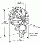 Grote product drawing - Trilliant® 26 LED Work Light With Pendant Mount. thumbnail