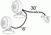 Grote product drawing - heavy duty magnetic towing kit vignette