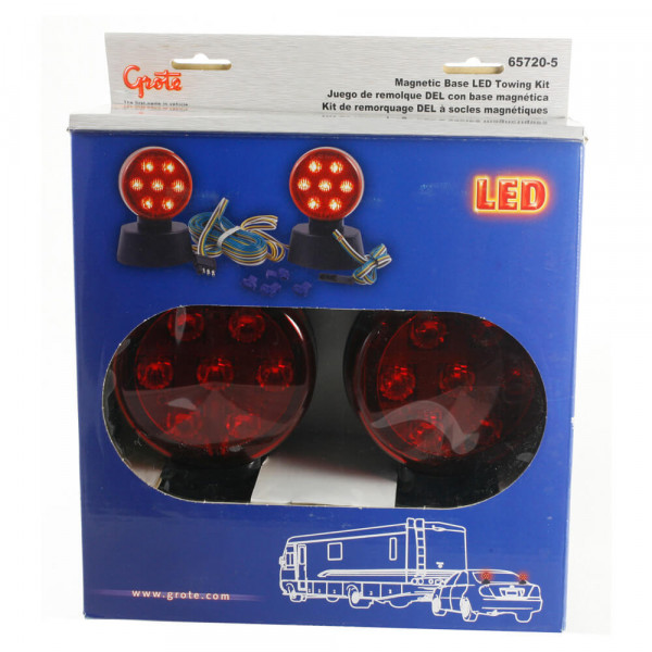 magnetic led towing kit red