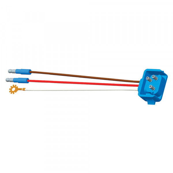 66811 - Stop Tail Turn Three-Wire 90º Plug-In Pigtails for Female Pin Lights, 18" Long, Chassis Ground, Slim-Line .180 Male, Star Ring Terminal