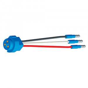 66815 - Stop Tail Turn Three-Wire Plug-In Pigtails for Male Pin Lights, 6" Long, Ground Return, Slim-Line .180 Male