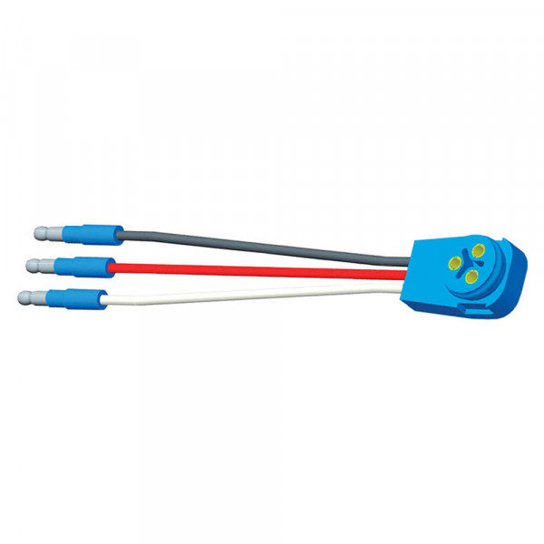 Stop Tail Turn Three-Wire 90º Plug-In Pigtails for Male Pin Lights, 6" Long, Ground Return System, Slim-Line .180 Male