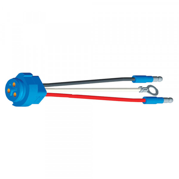 66841 - Stop Tail Turn Three-Wire Plug-In Pigtails for Male Pin Lights, 8" Long, Chassis Ground, Slim-Line .180 Male