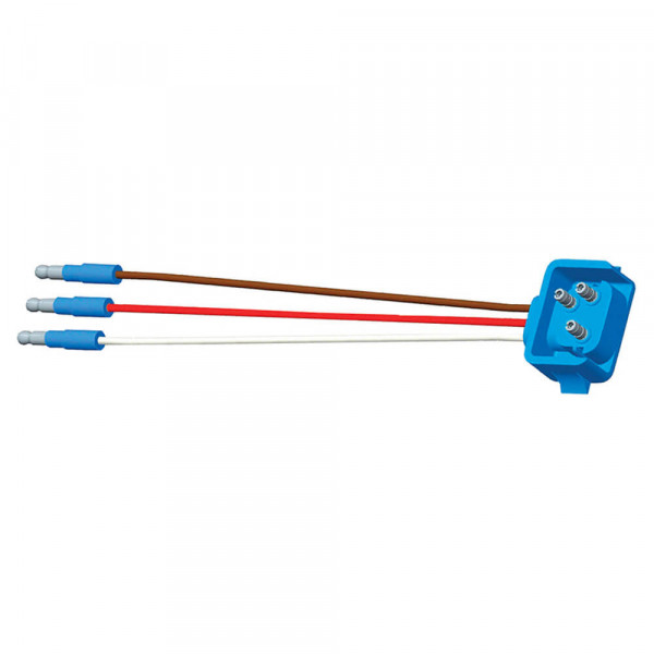 66844 - Stop Tail Turn Three-Wire 90º Plug-In Pigtails for Female Pin Lights, 18" Long, Ground Return, Slim-Line .180 Male