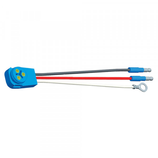 Connecteurs à trois fils enfichables à 90º Arrêt/Arrière/Clignotant pour feux à connecteur mâle, Longueur 8 po, Mise à la terre de carrosserie, Mince 0,180 mâle