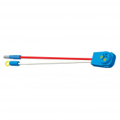 Stop Tail Turn Two-Wire 90° Plug-In Pigtails for Male Pin Lights, 10" Long, Chassis Ground, Slim-Line .180 Male thumbnail