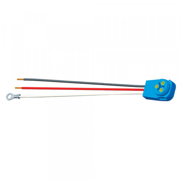 Stop Tail Turn Three-Wire 90º Plug-In Pigtails for Male Pin Lights, 11" Long, Chassis Ground, Blunt Cut Wires