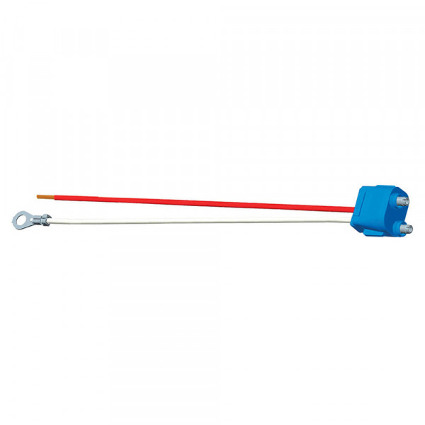 Two-Wire Plug-In Pigtails for Female Pin Lights, 11 1/2" Long, Chassis Ground, Blunt Cut, Straight