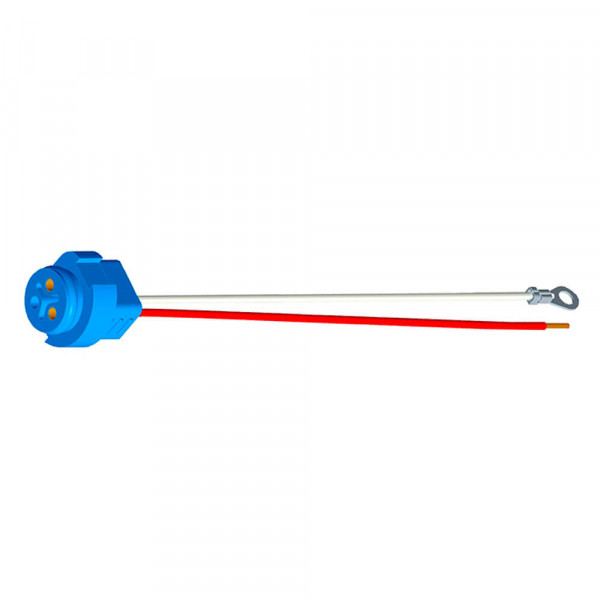 Stop Tail Turn Two-Wire Plug-In Pigtails for Male Pin Lights, 11" Long, Chassis Ground, Blunt Cut Wire