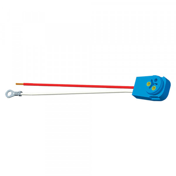 Stop Tail Turn Two-Wire 90° Plug-In Pigtails for Male Pin Lights, 11" Long, Chassis Ground, Blunt Cut Wires