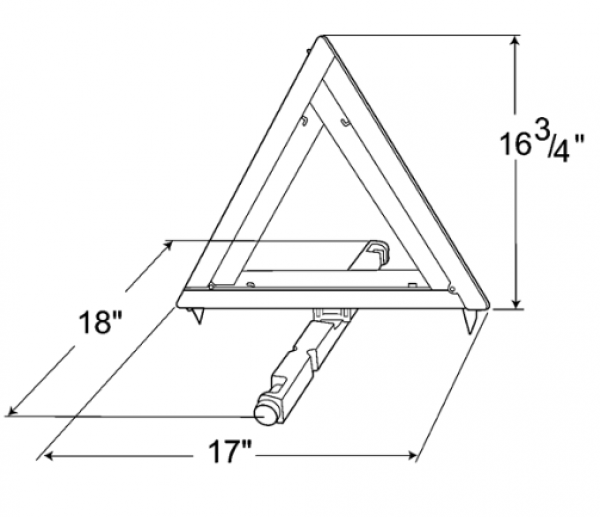 Grote product drawing - Warning & Hazard Triangle Kit