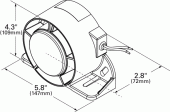 Haut-parleur à montage inversé, Autoréglable, 87 dB à 112 dB, 12V/24V Line Drawing vignette