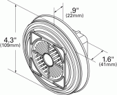 Grommet Mounted, 107dB, 12V/24V Line Drawing thumbnail