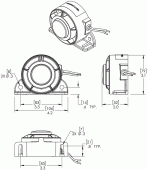 Grote product drawing - Multi-Frequency Back-Up Alarm, 97 DB Miniaturbild