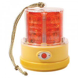 360° Portable Battery Operated LED Warning Light, Red