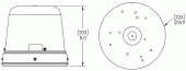 Grote product drawing - LED Beacon with Clear Dome thumbnail