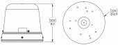 Grote product drawing - LED Beacon with Clear Dome Miniaturbild