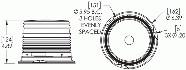 drawing of grote led beacon